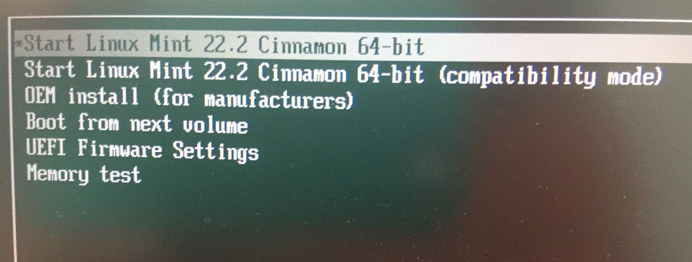 Start-linux-mint-22.2